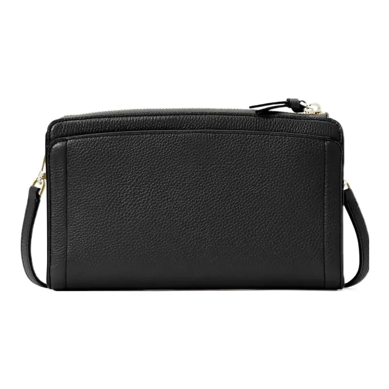 Kate Spade Knott Litchi Grain Leather Envelope Bag, Shoulder Bag, Crossbody Bag Trumpets Women's Black-2