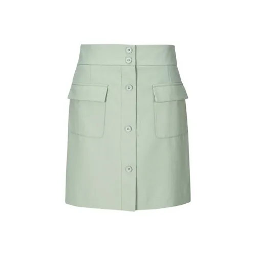 Tulip Taste Casual Short Skirts Women's Spiral Green