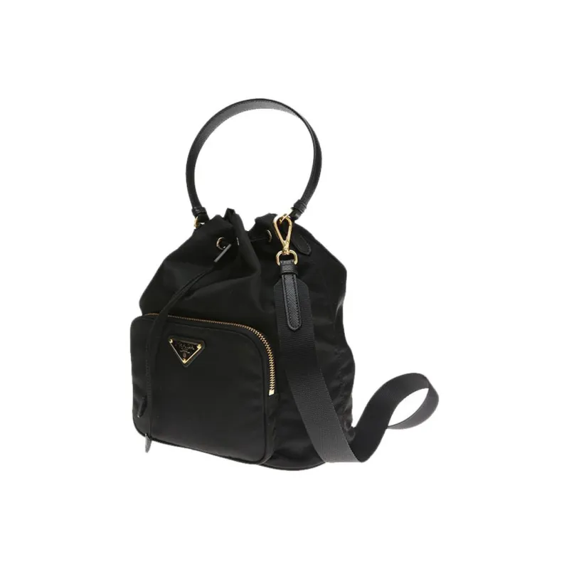 PRADA Nylon Bucket Bag, Handbag, Shoulder Bag, Crossbody Bag Regular Women's Black-1