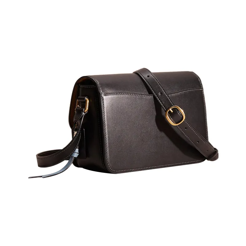 COACH Studio Crocodile Pattern Leather And Glove Tanned Leather Envelope Bag Shoulder Bags Women's Black & Multicolor-1