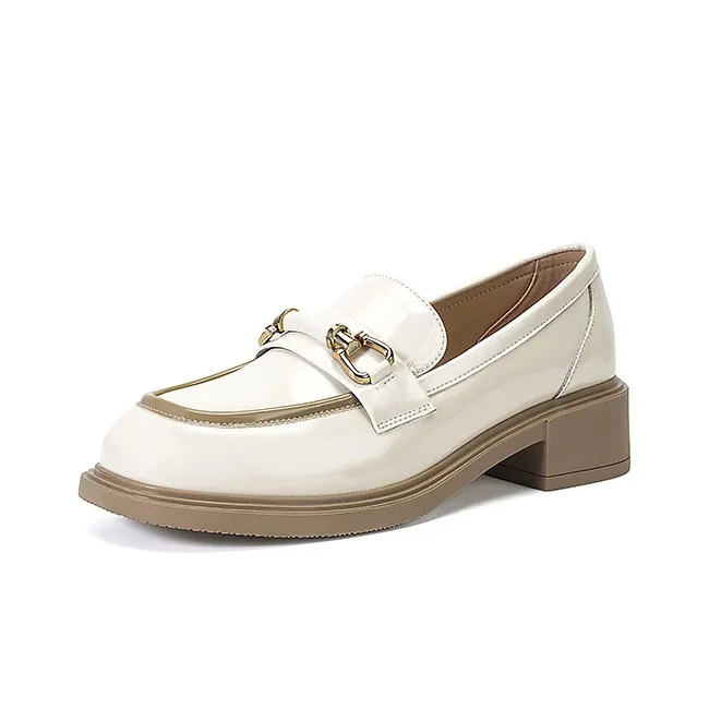 LESELE Loafers Women's Low Top Black/Beige-2