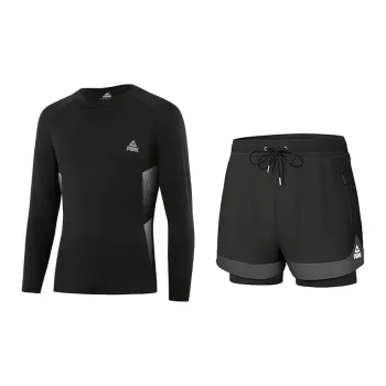 PEAK Swimming Sets Polyester Pool Men's Black Gray Color