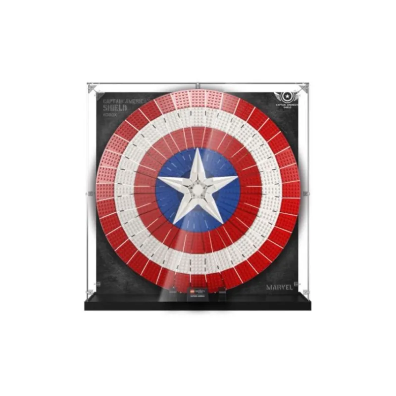 KGBOX Captain America Shield Acrylic Spray Painting Display Case Dust Cover Storage Box Model Accessories-7