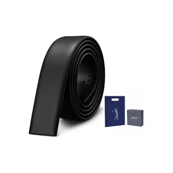 GOLF Cow Leather Leather Belts Men's Black 3.5CM