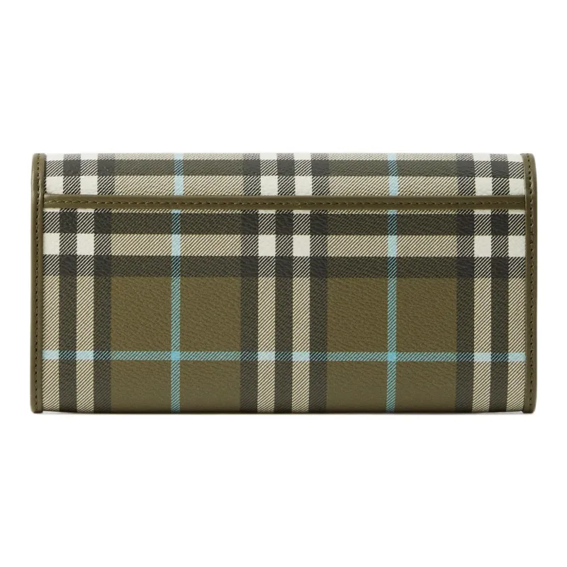 Burberry Polyurethane With Calfskin Wallet Regular Women's Olive Green-1