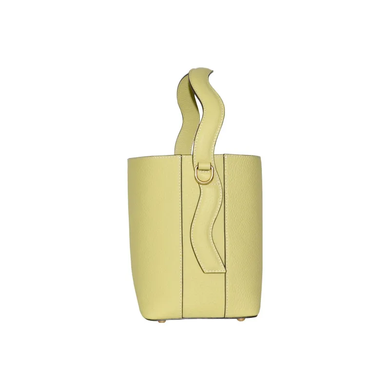 CAVANA Calfskin Shoulder Bag Crossbody Bag Handbag Women's Chick Yellow-1