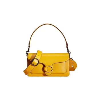 COACH Tabby Pebbled Leather Wine God Bag Portable Crossbody Bag Shoulder Bag Women's Gold