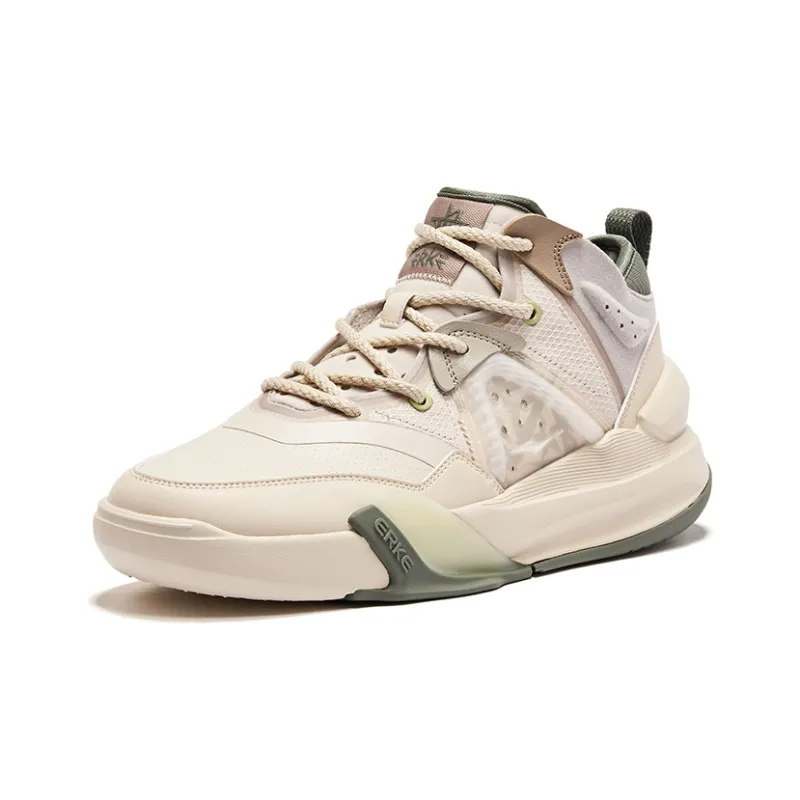 Erke Domination Awake Low Top Skateboard Shoes Men's Warm Mist Gray-2
