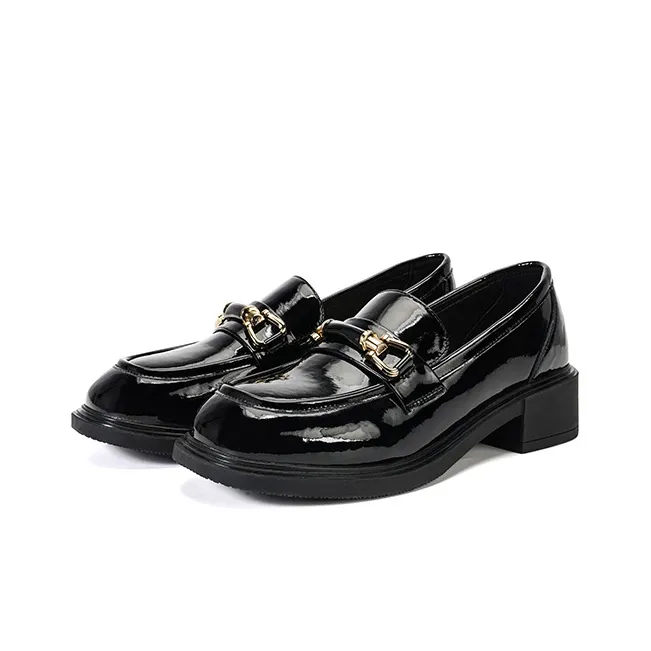 LESELE Loafers Women's Low Top Black/Beige-6