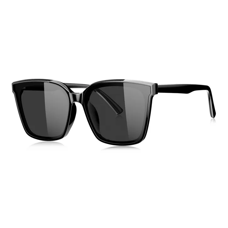 PARIM TR90 Square Sunglasses Unisex Black-0