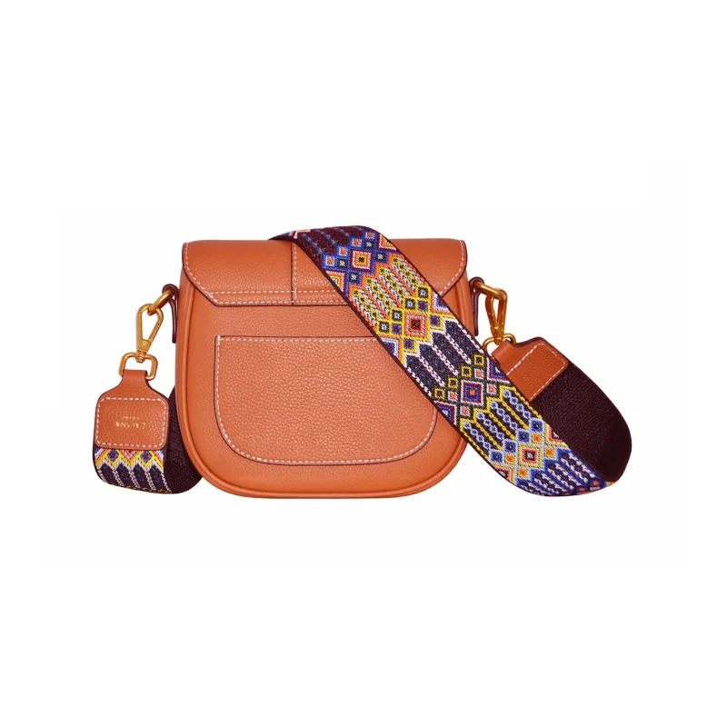 CAVANA Calfskin Saddle Bag Shoulder Bag Crossbody Bag Women's Golden Tawny-2