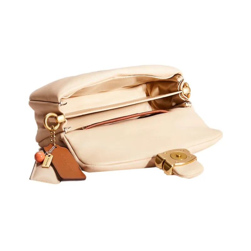COACH Pillow Leather Pillow Bag Crossbody Bag Shoulder Bag Women's Beige And Multicolor Shoulder Straps-2