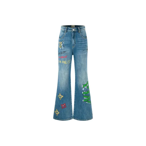 AVENTEN PIN Jeans Unisex Blue