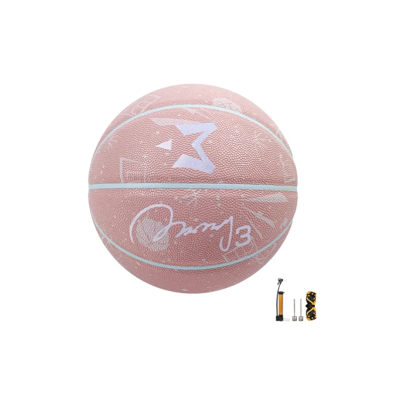 MARBURY PU Basketball Light Pink White River Size 7 Training Match Unisex-0