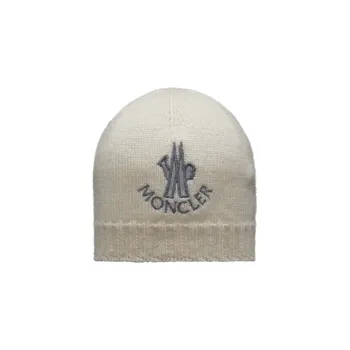 Moncler Logo Embroidered Knitted Beanie