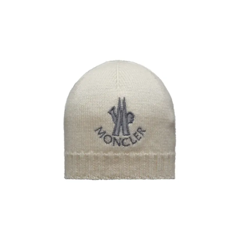 Moncler Logo Embroidered Knitted Beanie-0