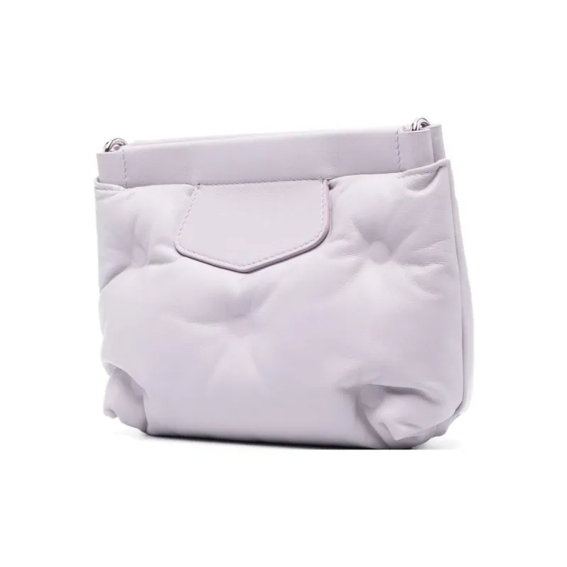 Maison Margiela Glam Slam Calfskin Combined With Lambskin Crossbody Bag Shoulder Bag Women's Light Purple-1