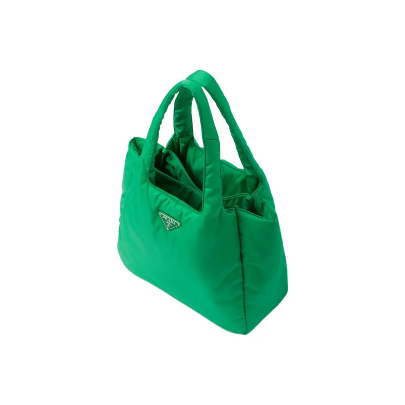 PRADA Recycled Nylon Handbag Large Size Women's Mint Green-1