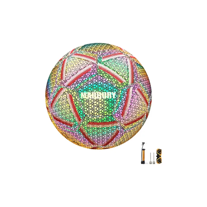MARBURY Reflective Luminous Series Size 4 Size 5 Soccer PU Seamless Thermal bonding Rainbow-1