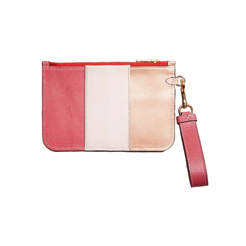 COACH Wristlet Leather Mahjong Bag Wrist Bag Small Size Women's Multicolor-1