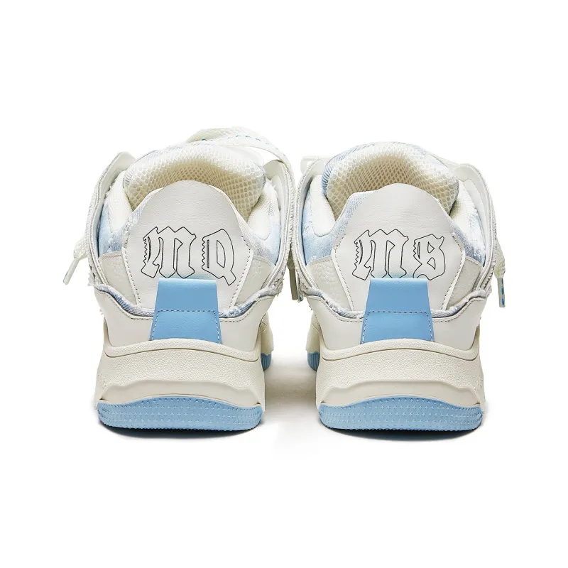 MQMS Dream Fresh Series Skateboard Shoes Unisex Low Top White Blue-4