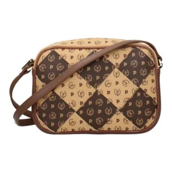 Pollini PVC With Leather Camera Bag, Shoulder Bag, Crossbody Bag Women's Brown