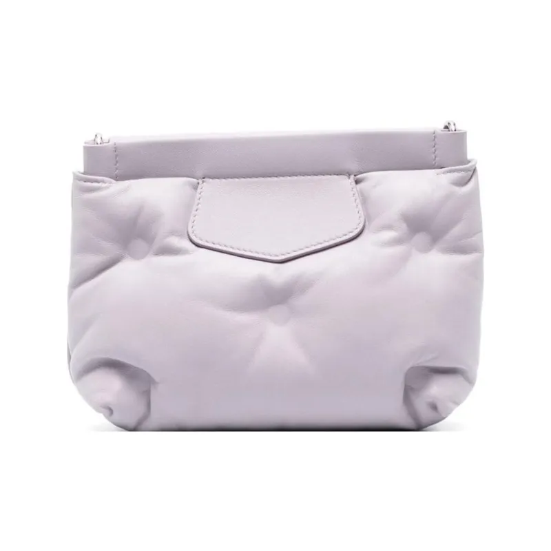Maison Margiela Glam Slam Calfskin Combined With Lambskin Crossbody Bag Shoulder Bag Women's Light Purple-2