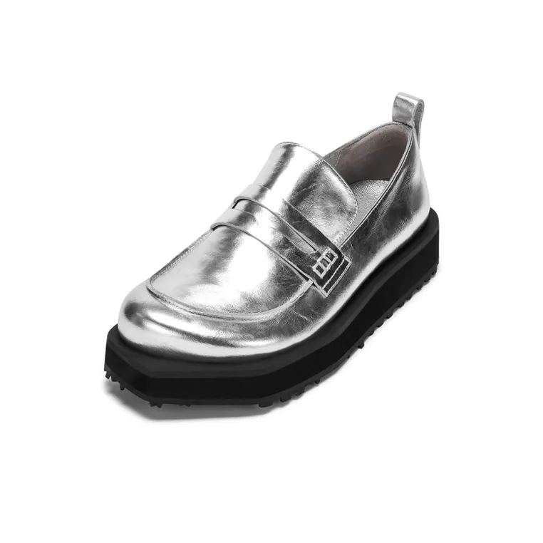 Lost In Echo Loafers Women's Silver-2