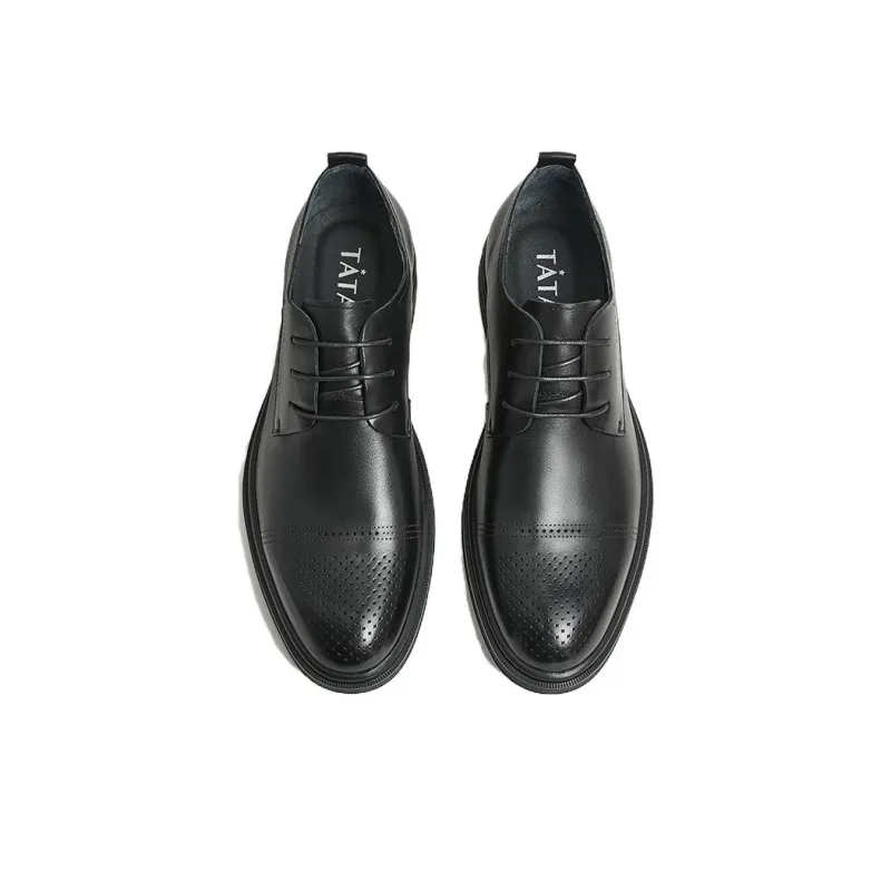 TATA Dress Shoes Men Low Top Black/Brown-2