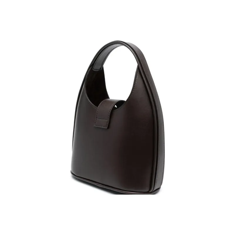 FERRAGAMO Cow Leather Hobo Bag, One Shoulder Handbag Mini Women's Coffee-1