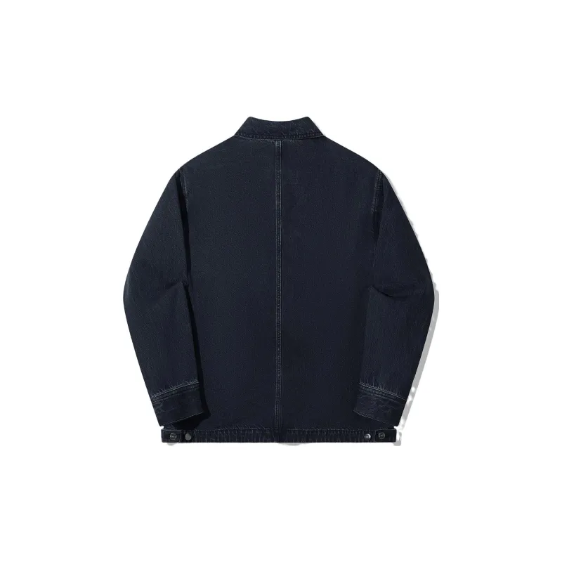 LiNing Vital Series Denim Jackets Unisex Black Washed Denim-1