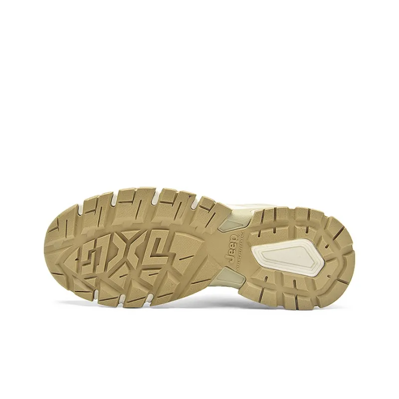 Jeep Cushioning Anti Slip Wear Resistant Breathability Low Top Casual Shoes Unisex Light Khaki-4