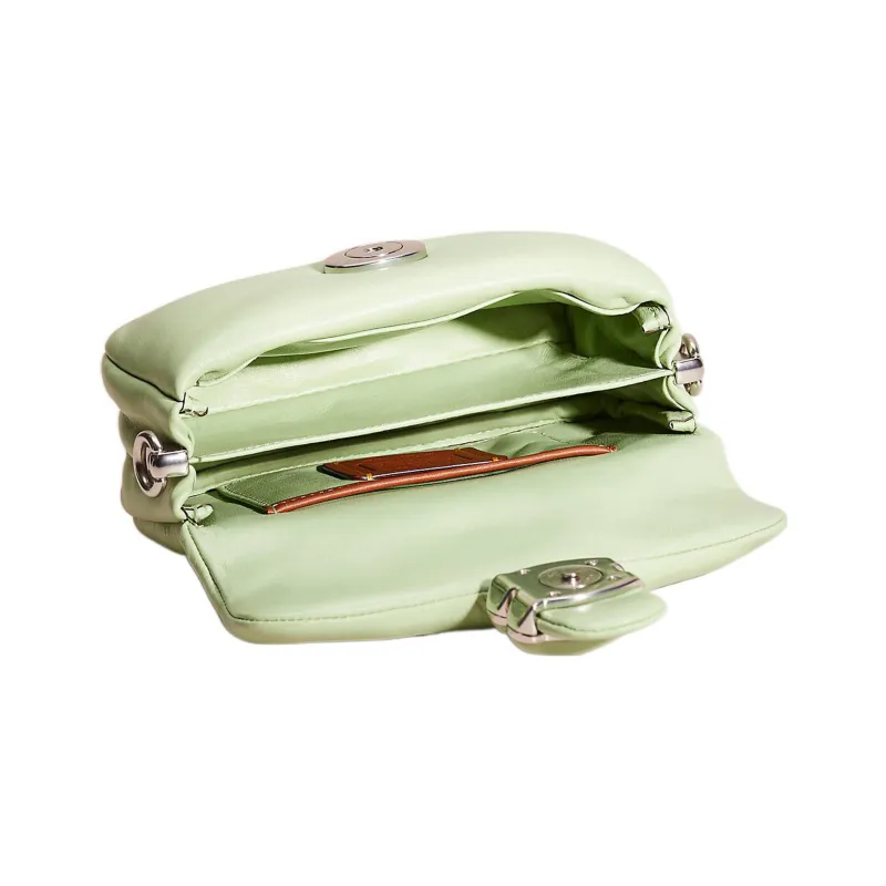 COACH Pillow Leather Pillow Bag, Crossbody Bag, Shoulder Bag Regular Women's Mint Green-2