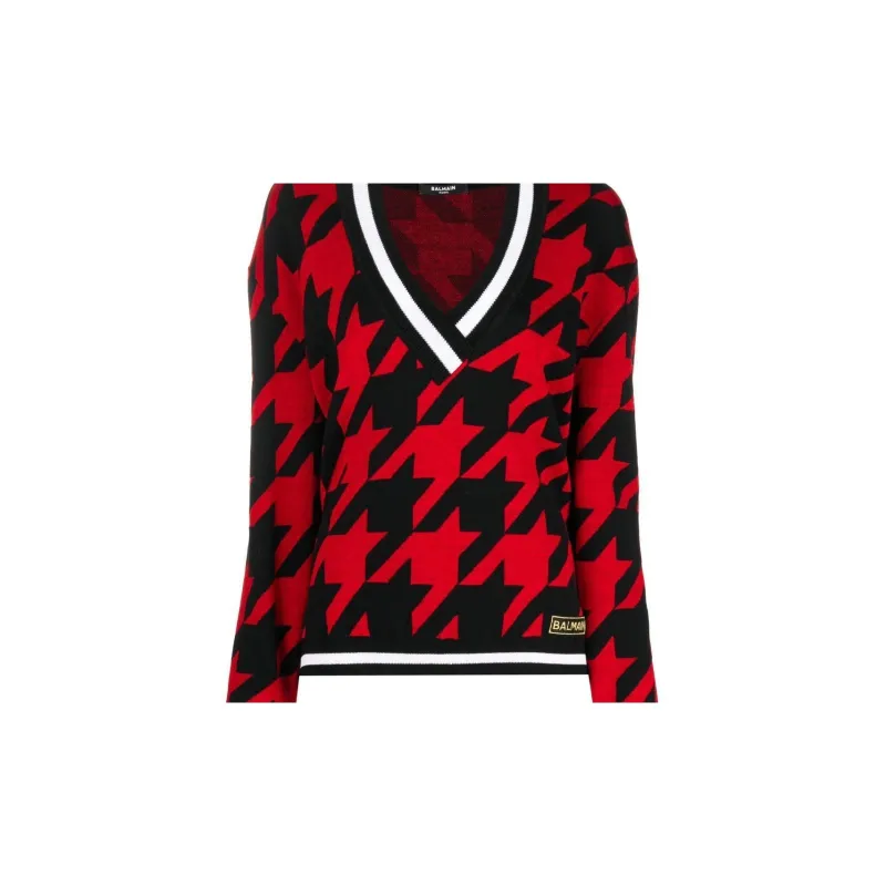BALMAIN FW22 Sweater Women's Red-5
