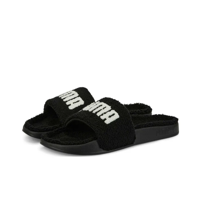 PUMA Leadcat 2.0 Sherpa Slide Black White-2