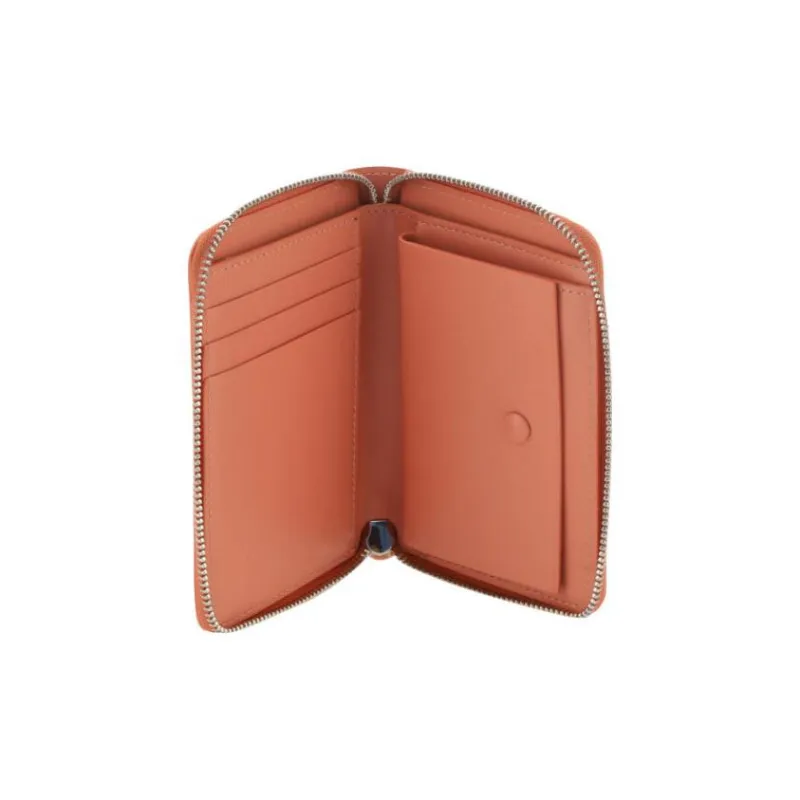 JIL SANDER Calfskin Wallet Medium Size Women's Orange-2