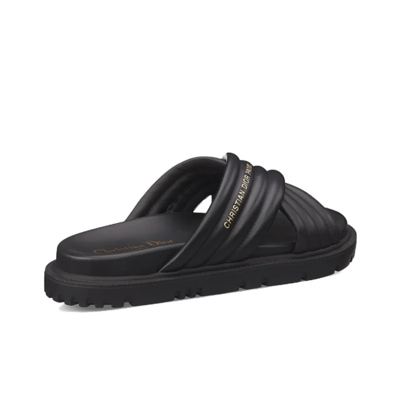 DIOR D Cross EVA Odor Resistant Slide Slippers Women's Black-3