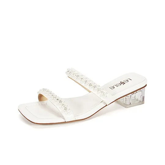 LESELE Slide Slippers Women's Black/Beige-6