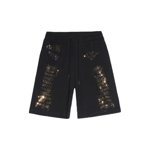 TCH Casual Shorts Unisex Black Base With Gold Logo