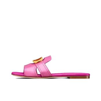 DIOR Odor-Resistant Slide Slippers Women's Metal Pink