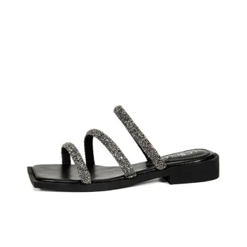 LESELE Slide Slippers Women's Black/Beige