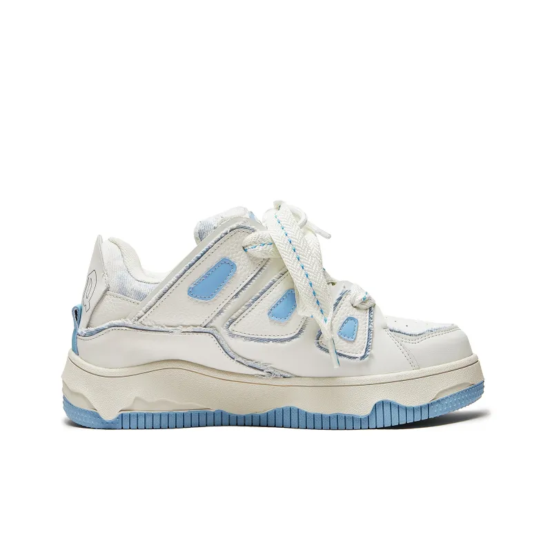 MQMS Dream Fresh Series Skateboard Shoes Unisex Low Top White Blue-1