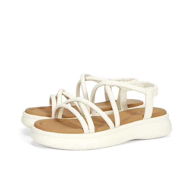 LESELE Beach Sandals Women's Black/Beige/Yellow-2