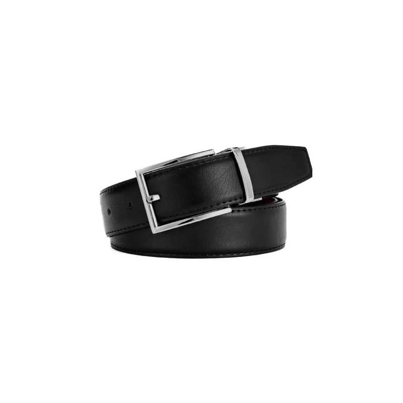 AAJF Genuine Leather Belt Rotating Pin Buckle Belt Belt Casual Versatile Double Sided Cow Leather Men's-3