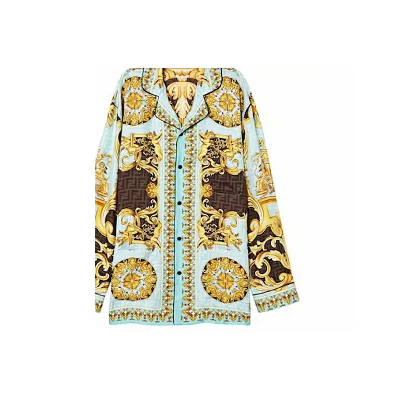 Versace X FENDI Shirts Men Multicolor-2