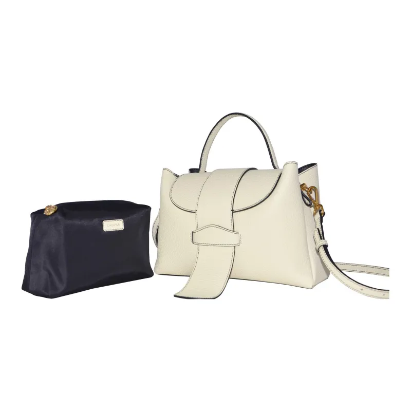 CAVANA Leather Shoulder Bag Crossbody Bag Handbag Women's White-3