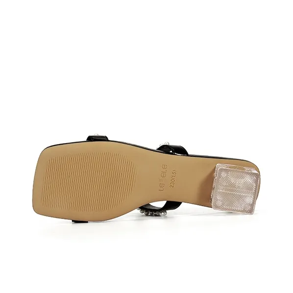 LESELE Slide Slippers Women's Black/Beige-4