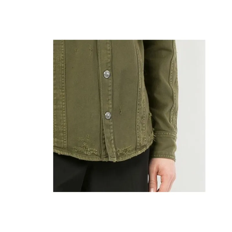 BALMAIN Shirts Men Green-4
