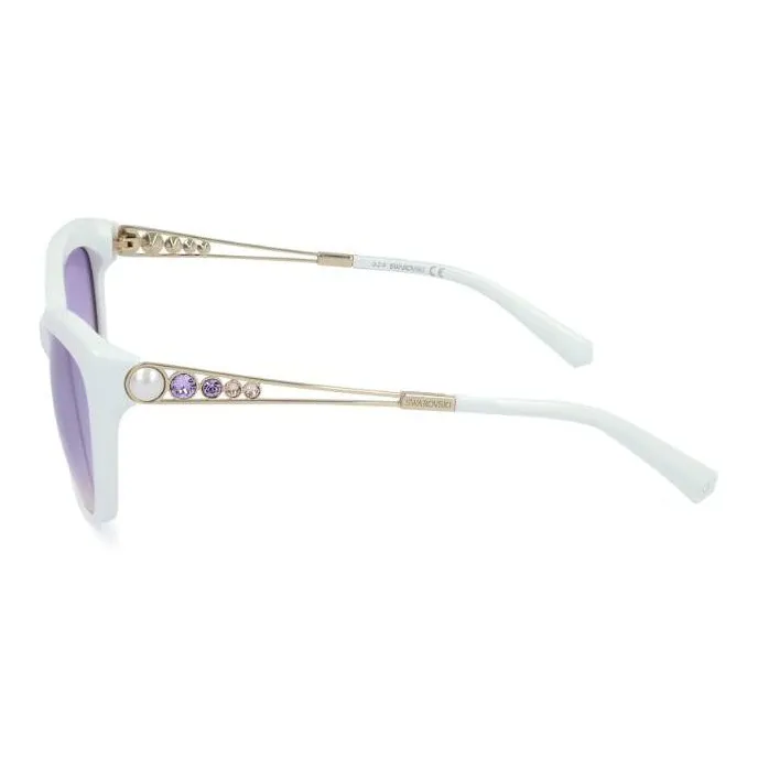 Swarovski Acetate Butterfly Sunglasses Women's White-2