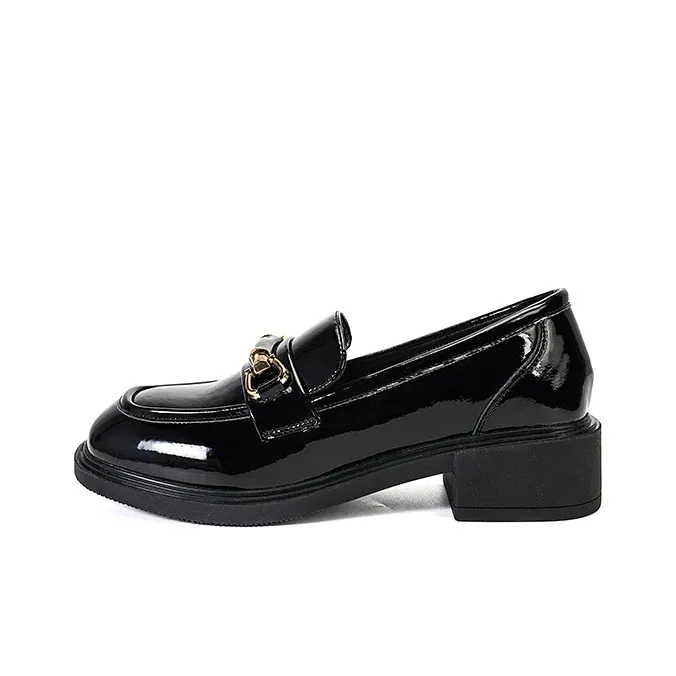 LESELE Loafers Women's Low Top Black/Beige-5